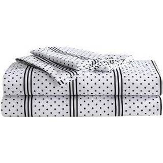 Betsey Johnson - Twin Sheets Silky & Lightweight Bedding Fade & Wrinkle Resistant (Dots & Stripes Twin)
