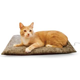 K&H Pet Products Amazin 'Kitty Pad Opvarmet indend?rs opvarmede kattebedf?lder Cat Hair and Dander Washable Cat Mat Grey 15 X 20 inches Opvarmet