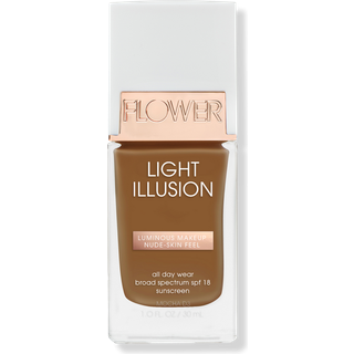 Flower Beauty af Drew Barrymore Light Illusion SPF Foundation - Blendable + Buildable - Natural Finish - Letv?gtsformel (Mocha)