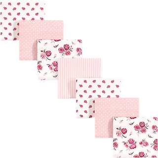 Hudson baby unisex baby bomuld flanel, der modtager t?pper bundt creme rose en st?rrelse