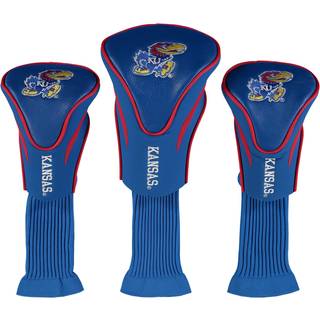 Team Golf NCAA Kansas Jayhawks Contour Golf Club Headcovers (3 Count) nummereret 1 3 & X Passer til store chauffører Utility Rescue & Fairway Clu