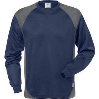 Fristads 129025 Langærmet T-shirt 7071 THV / Arbejds T-shirt Marine/Grå 4XL