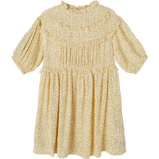 Name It Golden Haze Blomstret Kjole