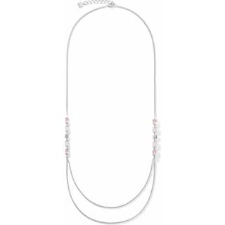 Coeur de Lion 5053/10-1920 Damen-Halskette GeoCUBE & Kette large silber hellrosa