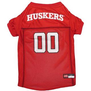 Pets First NCAA College Nebraska Cornhuskers Mesh Jersey til HUNDE & KATTE Medium. Licenseret hundetr?je med dit foretrukne fodbold-/basketballho