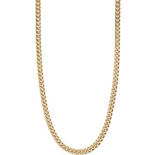 Pilgrim FUCHSIA curb chain halskæde guldbelagt