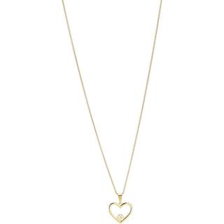 Lund Copenhagen marguerit collier 18 mm sølv & forgyldt - 9025018-HM