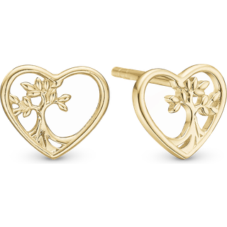 Roots Of A Tree Ørestikker - Blankpoleret Forgyldt Sterling Sølv - Christina