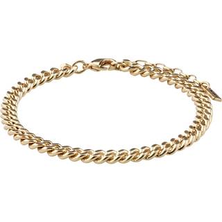 Pilgrim FUCHSIA curb chain armbånd guldbelagt