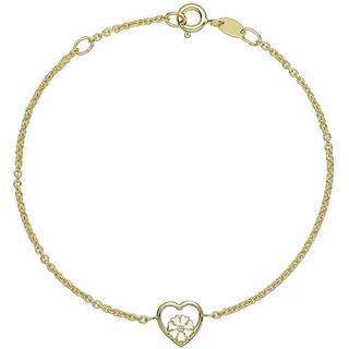 Lund Copenhagen marguerit armbånd - forgyldt/hvid - 90124919-M