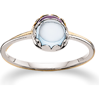 14 Karat Hvidguld Ring fra Scrouples med Blå Topas
