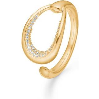 Mads Z Ellipse 14 kt guld diamant ring 0,13ct - Str. 52