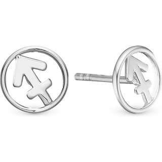 Stjernetegn Skytte Ørestikker - Blankpoleret Sterling Sølv - Christina
