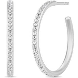 Julie Sandlau Infinity Hoops øreringe i sølv med zirkon