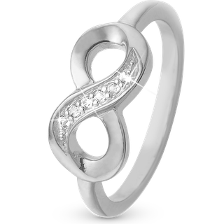 Christina Jewelry Eternity ring i sølv med 6 topaser - Str. 59