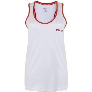 Nox Dametop (Hvid med rødt logo) - XL