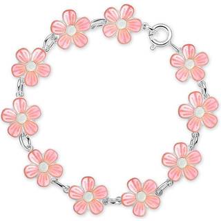 Pia & Per charms børnearmbånd med sommerfugle i sølv, rosa