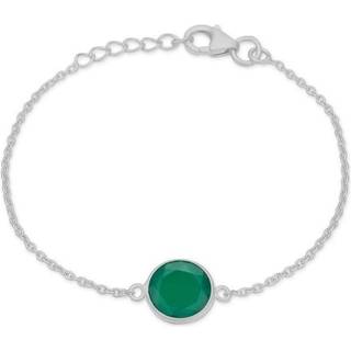 Frk Lisberg Cat Armbånd i Sterling Sølv med Grøn Onyx