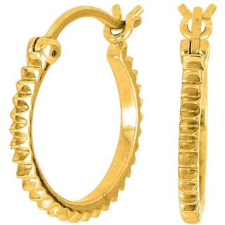 Nordahl Jewellery - NICE52 creoler i forgyldt sølv m. takker