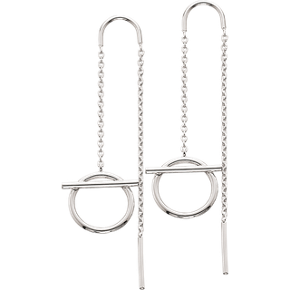 Cirkel Sterling Sølv Øreringe fra Scrouples 149432