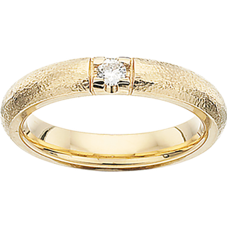 Scrouples Rustik Alliance 14 Karat Guld Ring med Diamant 0,09 Carat W/SI