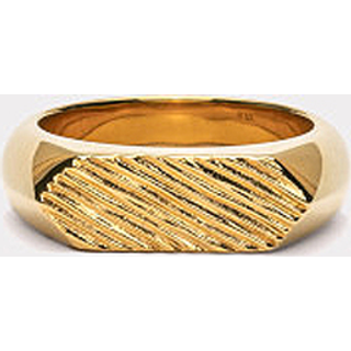 IX Mini Brushed Hexagon Ring
