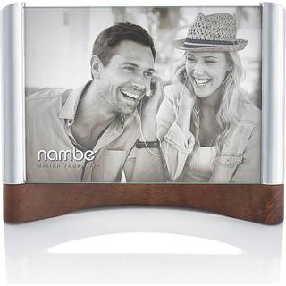 Nambe Sky View Picture Frame 5 x 7 - Inch | Fotoramme med hærdet glas | Bordplade display familie venner bryllup gave hjemmekontor d? Kor | Nambe