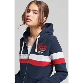 Superdry Blokfarvet Collegiate hættetrøje med lynlås