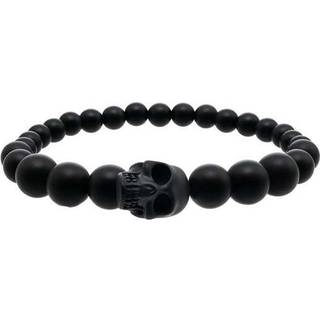 McQueen Skull beaded resin bracelet - black - One Size