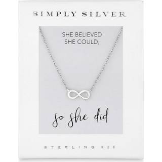 Simply Silver Simply Silver Sterling Silver Tone 925 Infinity Short Pendant Necklace - Gift Boxed