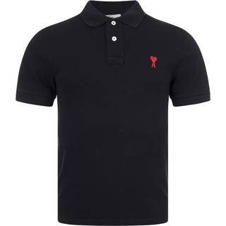 AMI Heart Logo Polo Black