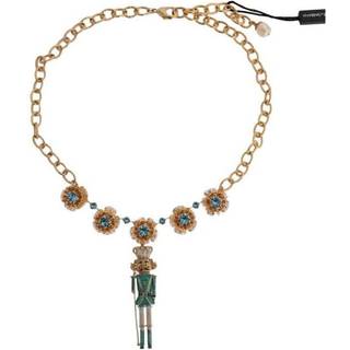 Dolce & Gabbana Elegant Alua Gold Crystal Statement Necklace