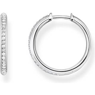 Thomas Sabo CR673-051-14 Silber-Creolen Ohrringe Weiße Steine Pavé
