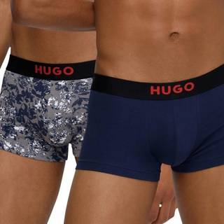 HUGO 2-pak Brother Trunk - Blue/White - Large