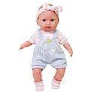 JC Toys | Berenguer Boutique | Baby Doll Outfit | Gr? samlede shorts med lyser?de striber | Inkluderer pandeb?nd og booties | Alder 2+ | Passer t