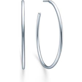 Id Fine Dash Large Hoops Rhodineret Sølv Øreringe