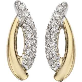 Scrouples 14 Karat Hvidguld Øreringe med Brillanter 0,10 Carat W/SI