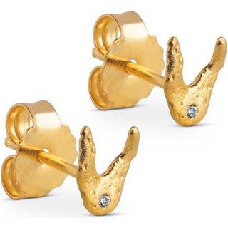 Enamel - Wishbone ørestikker i forgyldt sølv**