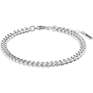 Pilgrim FUCHSIA curb chain armbånd sølvbelagt