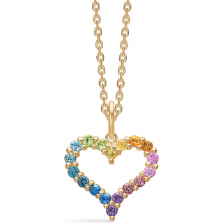 Mads Z - Tender Heart Rainbow vedhæng i 14 kt guld