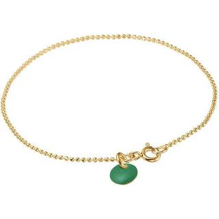 Enamel Petrol Green Ball Chain Forgyldt Sølv Armbånd