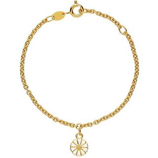 Lund Copenhagen Marguerit Armbånd i forgyldt m. 7,5mm vedhæng