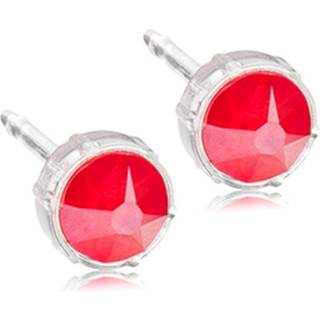 Rose Shimmer Medicinsk Plastik Øreringe fra Blomdahl med Swarovski Krystaller