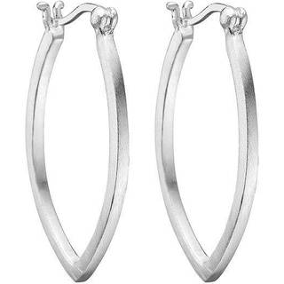 Enamel Drop Loop Sterling Sølv Øreringe E54SM