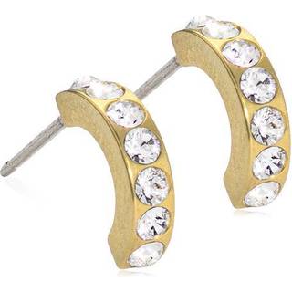 Blomdahl Brilliance Curved Titanium Ørestikker med Swarovski Krystaller