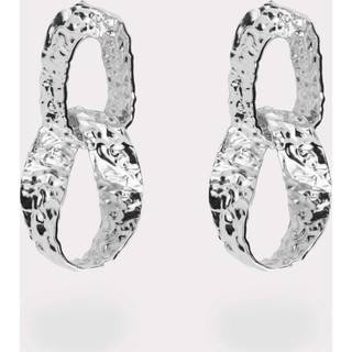 IX Crunchy Double Hoops Silver