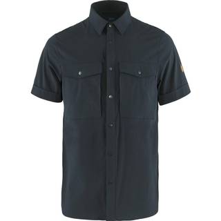 Fjällräven Abisko Trekking Shirt S/S Skjorte Herrer størrelse S farve sort/blå