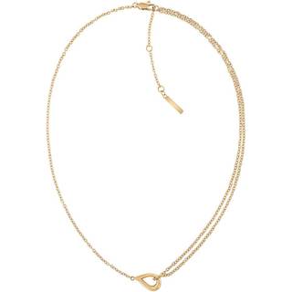 Calvin Klein SCULPTURED DROPS Halskæde 18 kt. Forgyldt Rustfrit Stål 35000081 - Dame - Gold