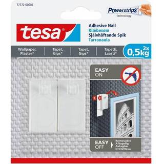 77772 | Tesa Klæbesøm til Tapet & Gips - 2 kroge - Max 0,5 kg