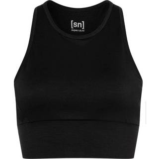 super.natural Women's Liquid Flow Top Jet Black, L